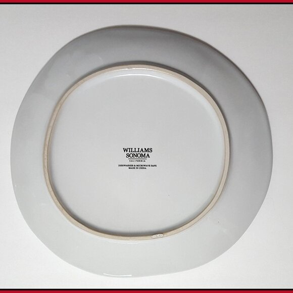 NEW RARE Williams Sonoma Set of 4 Heart Appetizer Plates 6 1/2" Stoneware - Picture 5 of 5